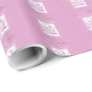 Daughter First Communion, Pink Wrapping Paper