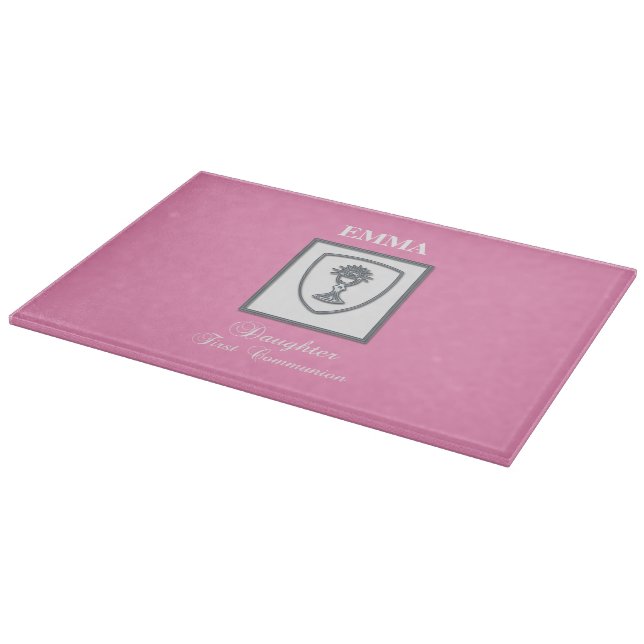 Daughter, First Communion Silver Chalice Cutting Board (Corner)
