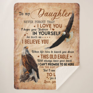 Daughter Gift Letter To My Daughter From Dad Sherpa Blanket