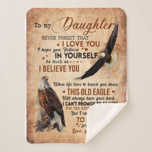 Daughter Gift Letter To My Daughter From Dad Sherpa Blanket