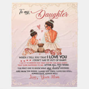 Daughter Gift Letter To My Daughter From Mum Fleece Blanket