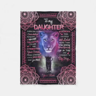 Daughter Gift   Letter To My Daughter From Mum Fleece Blanket