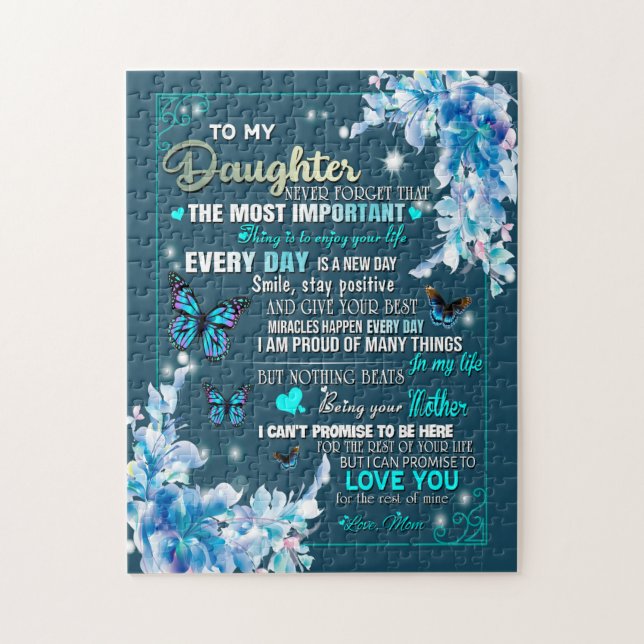 Daughter Gift | Letter To My Daughter From Mum Jigsaw Puzzle (Vertical)