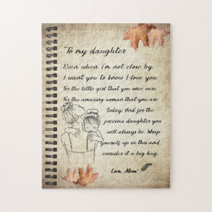 Daughter Gift   Letter To My Daughter From Mum Jigsaw Puzzle