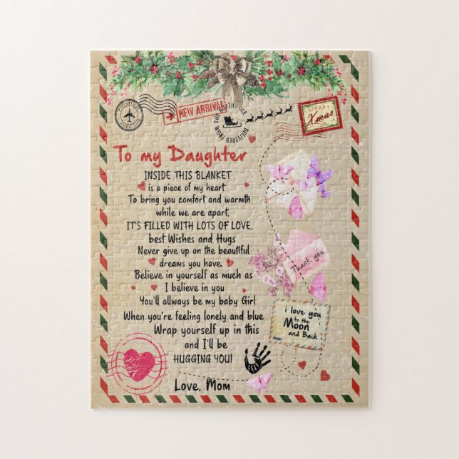 Daughter Gift | Letter To My Daughter From Mum Jigsaw Puzzle (Vertical)