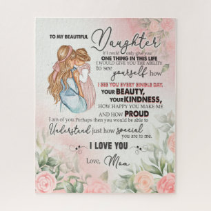 Daughter Gift   Letter To My Daughter From Mum Jigsaw Puzzle