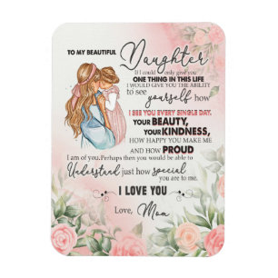 Daughter Gift   Letter To My Daughter From Mum Magnet