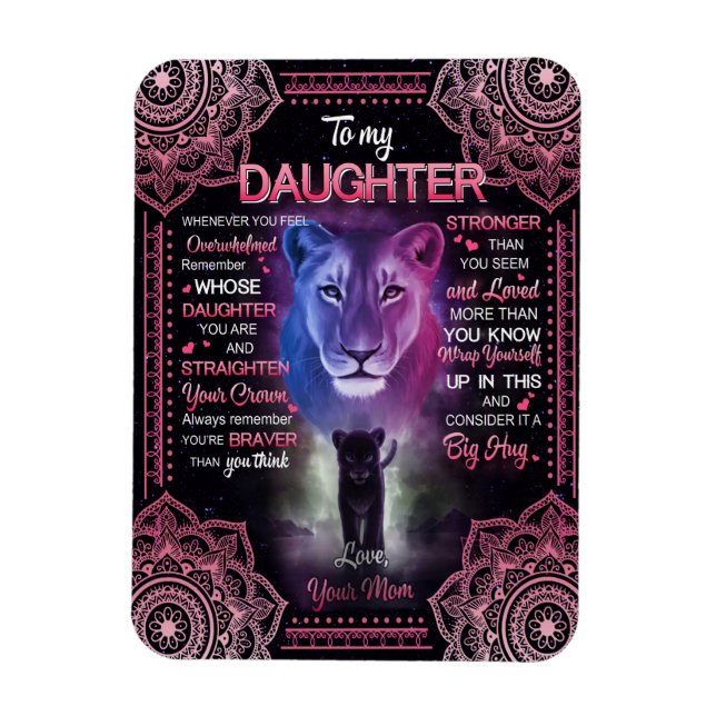 Daughter Gift | Letter To My Daughter From Mum Magnet (Vertical)