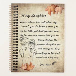 Daughter Gift Letter To My Daughter From Mum Planner