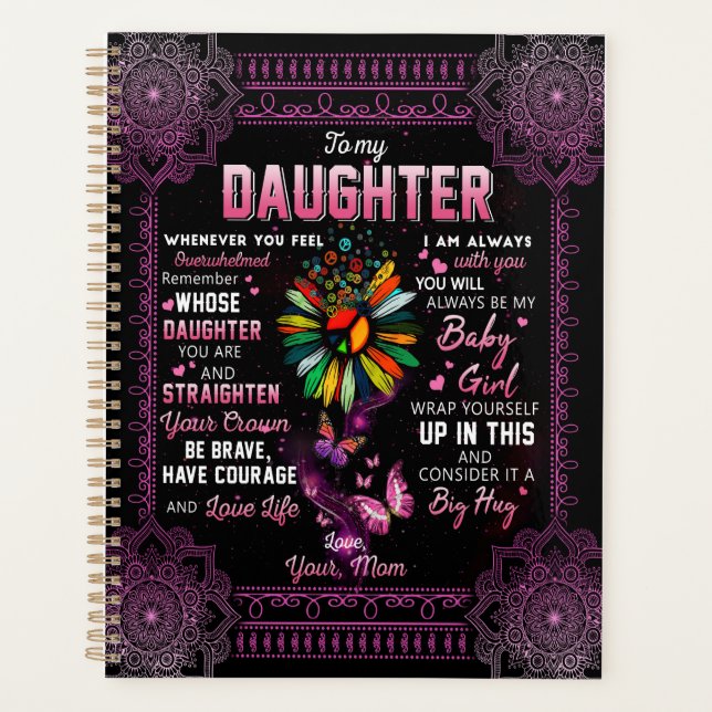 Daughter Gift | Letter To My Daughter From Mum Planner (Front)