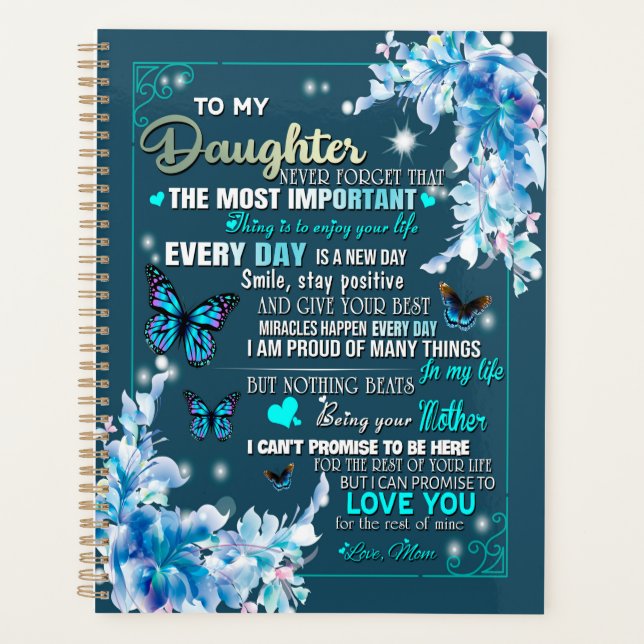 Daughter Gift | Letter To My Daughter From Mum Planner (Front)