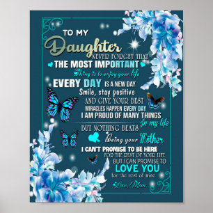 Daughter Gift Letter To My Daughter From Mum Poster