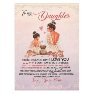 Daughter Gift Letter To My Daughter From Mum Tablecloth