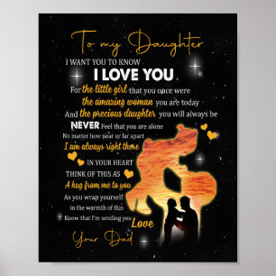 Daughter Gift Letter To My Daughter Love From Dad Poster