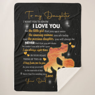 Daughter Gift Letter To My Daughter Love From Dad Sherpa Blanket
