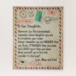Daughter Gift To Our Daughter Love From Mom Dad Jigsaw Puzzle
