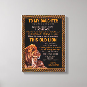 Daughter Gifts   Letter To My Daughter From Dad Canvas Print