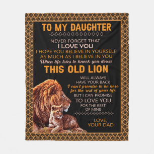 Daughter Gifts   Letter To My Daughter From Dad Fleece Blanket