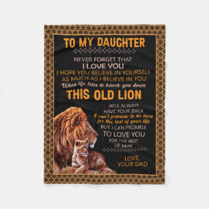 Daughter Gifts   Letter To My Daughter From Dad Fleece Blanket