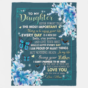Daughter Gifts Letter To My Daughter From Dad Fleece Blanket