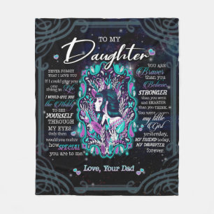 Daughter Gifts   Letter To My Daughter From Dad Fleece Blanket