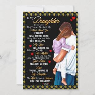 Daughter Gifts   Letter To My Daughter From Dad Holiday Card