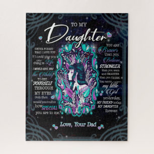 Daughter Gifts   Letter To My Daughter From Dad Jigsaw Puzzle