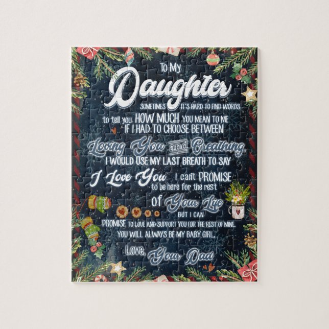 Daughter Gifts | Letter To My Daughter From Dad Jigsaw Puzzle (Vertical)