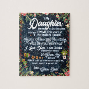Daughter Gifts   Letter To My Daughter From Dad Jigsaw Puzzle
