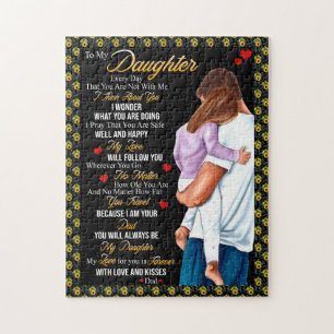 Daughter Gifts   Letter To My Daughter From Dad Jigsaw Puzzle