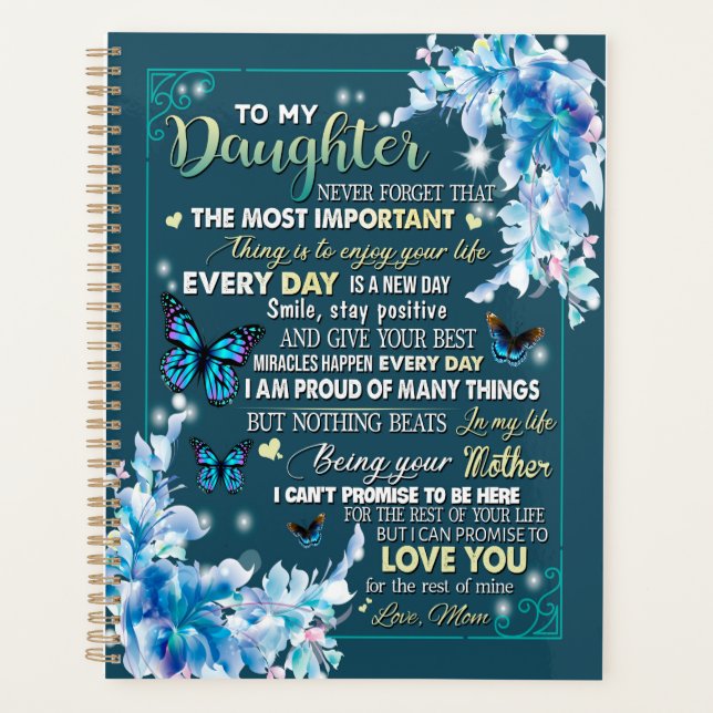 Daughter Gifts | Letter To My Daughter From Dad Planner (Front)