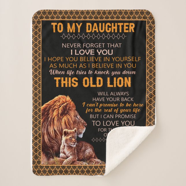Daughter Gifts | Letter To My Daughter From Dad Sherpa Blanket (Front)