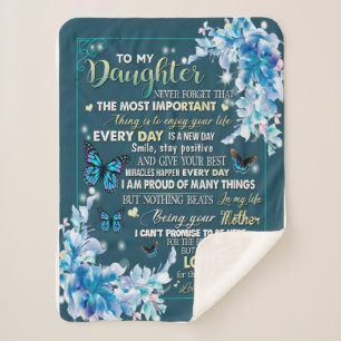 Daughter Gifts   Letter To My Daughter From Dad Sherpa Blanket