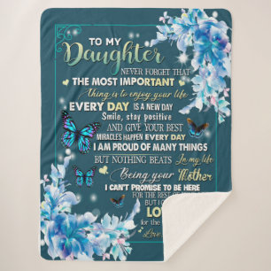 Daughter Gifts   Letter To My Daughter From Dad Sherpa Blanket