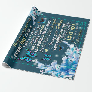 Daughter Gifts Letter To My Daughter From Dad Wrapping Paper