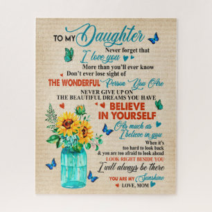 Daughter Gifts   Letter To My Daughter From Mum Jigsaw Puzzle