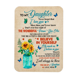Daughter Gifts Letter To My Daughter From Mum Magnet