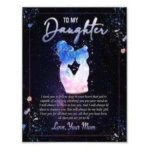 Daughter Gifts Letter To My Daughter From Mum Photo Print