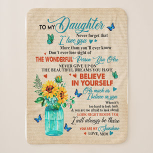 Daughter Gifts Letter To My Daughter From Mum Sherpa Blanket