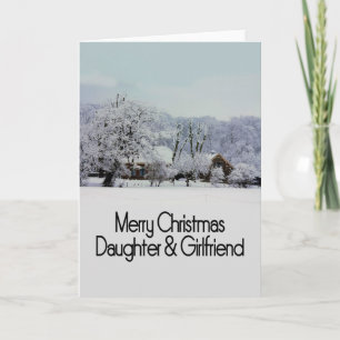 Daughter & Girlfriend Merry Christmas card