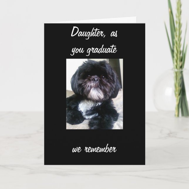 DAUGHTER GRADUATES WITH MEMORIES CARD (Front)