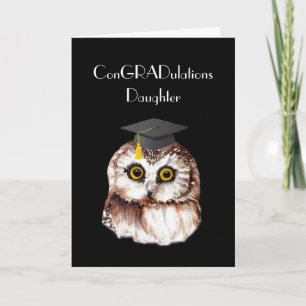 Daughter Graduation Congratulations Cute Wise Owl Card