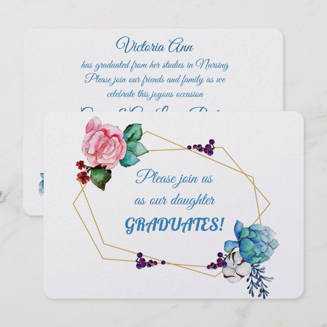 Daughter Graduation Invitations (Front/Back)