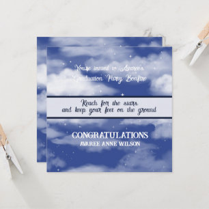 Daughter Graduation Reach for the Stars Bonfire Invitation