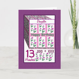 DAUGHTER - Happy 13th Birthday Card