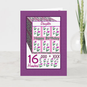 DAUGHTER - Happy 16th Birthday Card