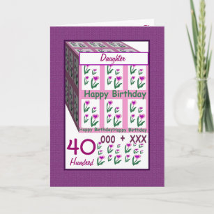 Daughters 40th Birthday Cards | Zazzle UK