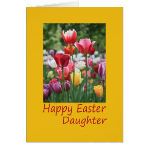 Daughter Happy Easter Tulip card