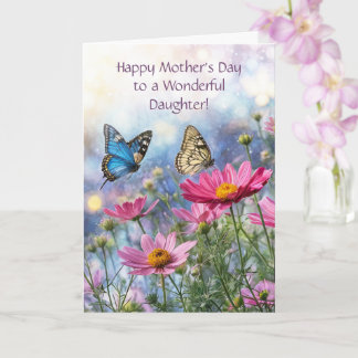 Daughter Happy Mothers Day Pretty Spring Flowers Card