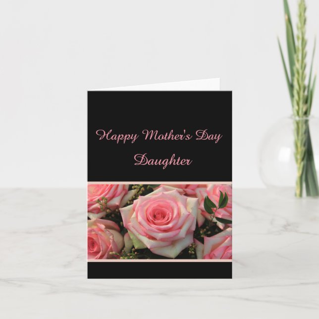Daughter   Happy Mother's Day rose card (Front)